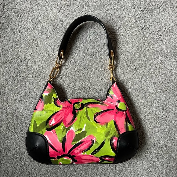 Michael Kors Collection Floral Shoulder Handbag - Picture 3 of 4
